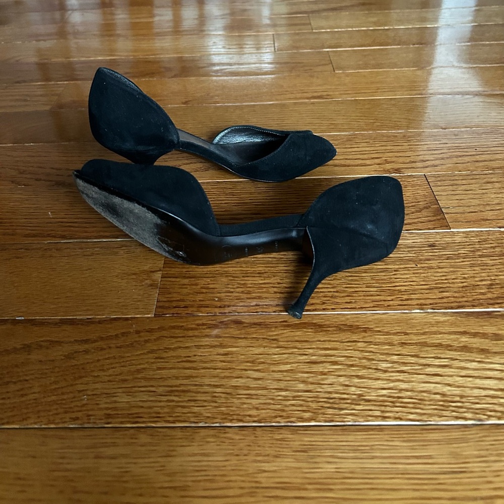 Prada Black Suede D'Orsay Kitten Heels Great Condition 6.5 - Picture 5 of 13